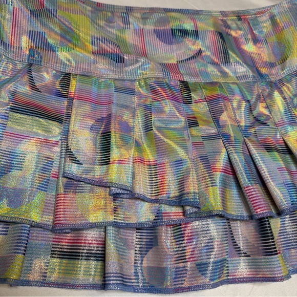 Lucky in Love Size L 12 Shimmer Tennis Pickleball Golf Skirt Skort Layers Pleats - Picture 6 of 6